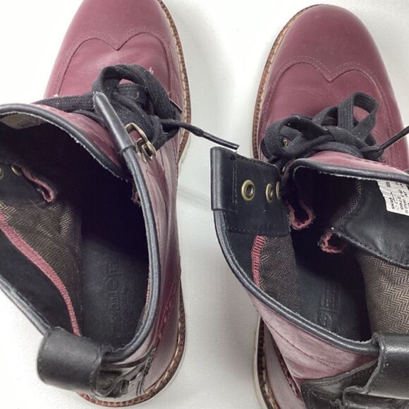 Timberland Maroon Waterproof Mid Cut Street Boots Size 8.5 Men’s - Picture 14 of 16